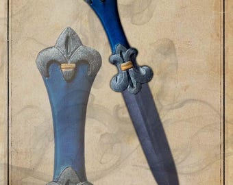 Fleur-de-lis foam LARP poniard for live action role playing or cosplay.