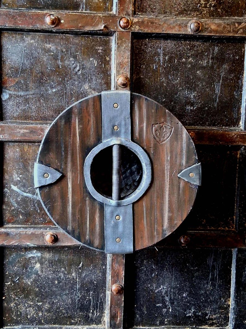 Handmade Viking Wooden Shield for LARP Battle, Battle Ready Norse Warriors Cosplay Prop image 5