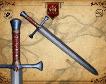 Handmade LARP Foam Sword – Medieval Knight Cosplay Prop Accessory
