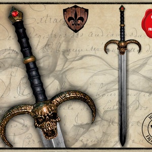 Skull (gold) foam LARP sword for live action role playing or cosplay *TAX INCLUDED*