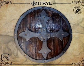 HVITSERK, Foam shield for Larp or Cosplay. Handmade viking shield. *TARIFF INCLUDED*