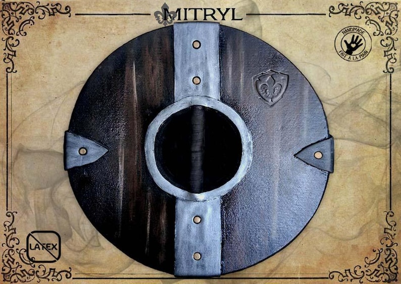 Handmade Viking Wooden Shield for LARP Battle, Battle Ready Norse Warriors Cosplay Prop image 2