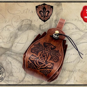 Bourse médiévale - Bourse viking - Bourse pour costume de grandeur nature ou cosplay.*TAXES INCLUSES*