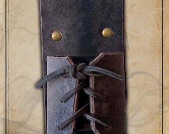 Brown leather scabbard for axes and maces. LARP scabbard. Warrior's scabbard. *TARRIF INCLUDED*