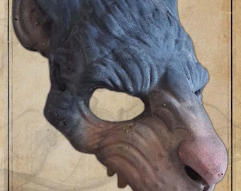 Skaven Mask, Ratman mask, LARP mask, Halloween mask and Cosplay mask.