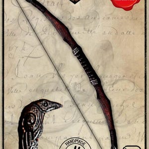 Ranger&#39;s bow with ravens. LARP bow for live action role playing or cosplay. *TAX INCLUDED*