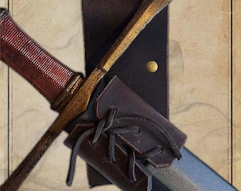 Brown leather scabbard for LARP or cosplay. Warrior's scabbard.  *TARRIF INCLUDED*