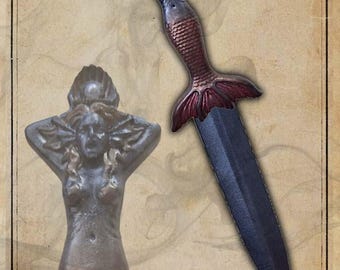 Mary Morgan foam LARP poniard for live action role playing or cosplay. Red version.