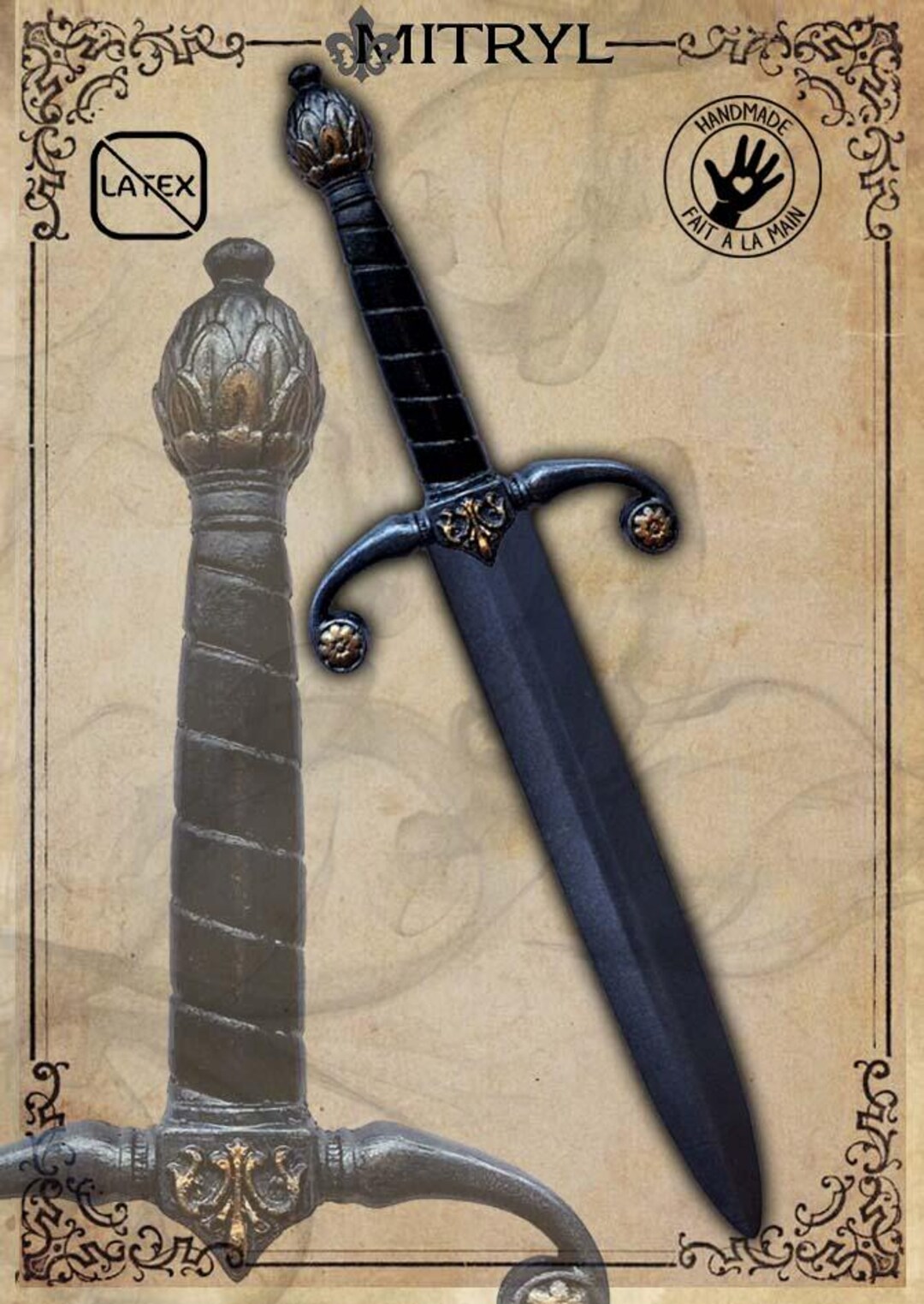 Tudor Foam LARP Dagger for Live Action Role Playing or Cosplay. - Etsy