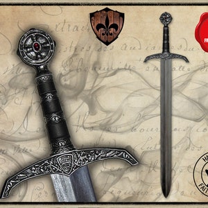 Black knight foam LARP sword for live action role playing or cosplay. *TAX INCLUDED*