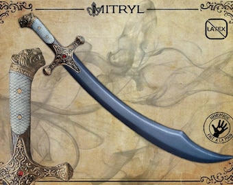 Sheherazade foam LARP curved scimitar for live action role playing or cosplay. *TARIFF INCLUDED*