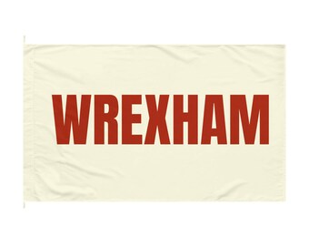 Bandeira de Wrexham / Wrecsam | Material de alta qualidade com impressão em ambos os lados