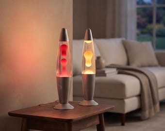 Lava Lamp - Vintage Custom Glow Decor Purple Orange | Unique Retro