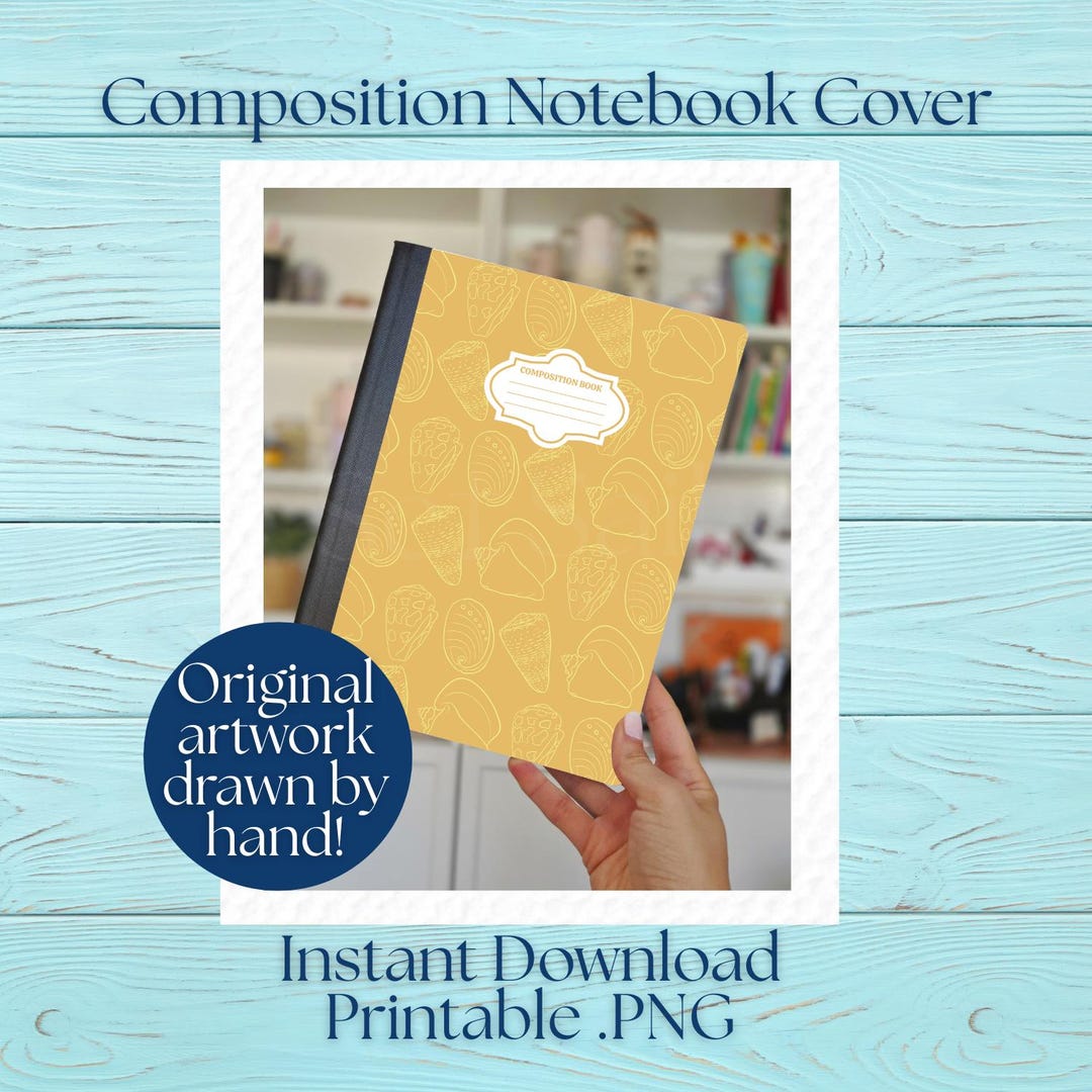 Printable Composition Notebook Cover PNG Back to School Personal ...