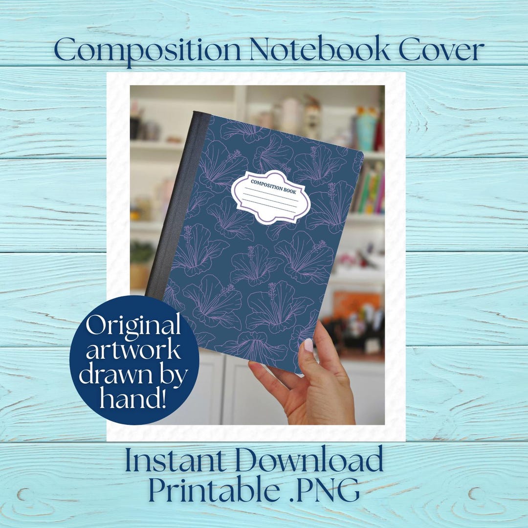 Printable Composition Notebook Cover PNG Back to School Personal ...