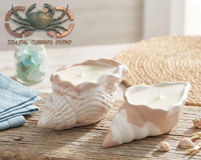 Sandy Cove Shell Candle Pair