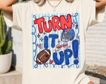 Comfort Colors Football Shirt & Sweatshirt, Girly Game Day Tee, Football Mom Gift