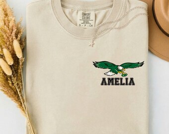 Personalized Football Shirt, Custom Name Comfort Colors Tee, Sunday Football Game Day Gift
