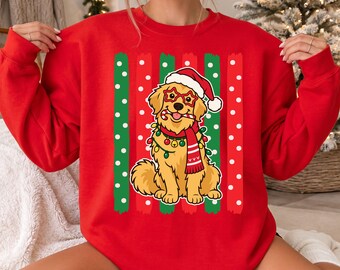 Golden Retriever Christmas Sweatshirt & Shirt, Christmas Dog Tee, Golden Retriever Mom Gift