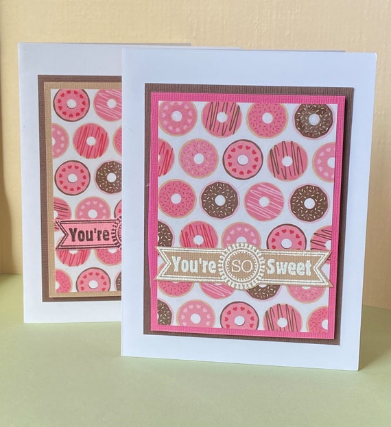 You re So Sweet Handmade Greeting Card Donuts Sweet Etsy