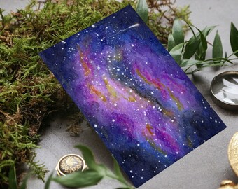 Metallic Galaxy Print (Navy & Pink)