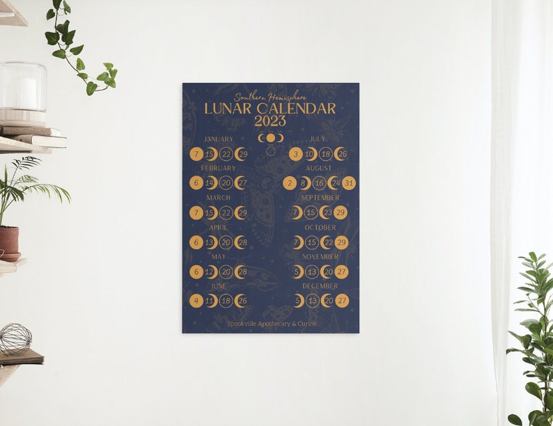 2024 Southern Hemisphere Lunar Full Moon & New Moon Calendar, Quick