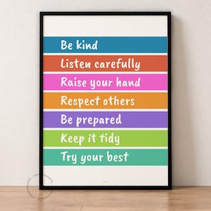 Classroom Rules | v4 | Poster | Classroom Decor