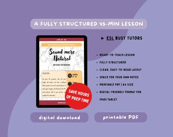 Sound More Natural | B1-B2 | Ready-to-Use 45-minute ESL Lesson | Conversational English Lesson | Vocabulary | Role-Play | Homework