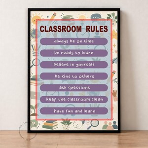 Klassenregeln | v1 | Poster | Klassenzimmerdekoration