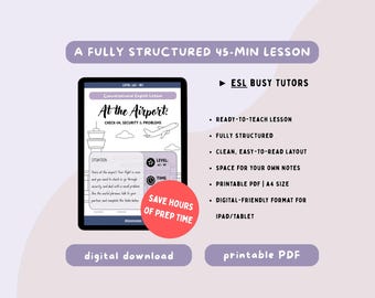 Ready-to-Use 45-minute ESL Lesson | Conversational English Lesson | Traveling | A2-B1 | Speaking | Vocabulary | Role-Play | Homework