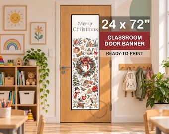 CHRISTMAS | 2 x 6 ft x 24 x 72 in | poster | ready-to-print | digital download | classroom door banner | walgreens banner