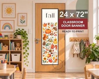FALL | AUTUMN | 2 x 6 ft | 24 x 72 in | poster | ready-to-print | digital download | classroom door banner | walgreens banner