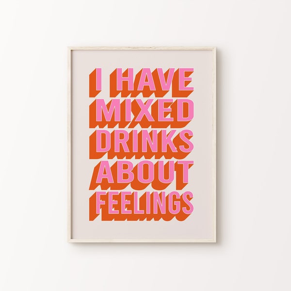 Pink Mixed Drinks Etsy