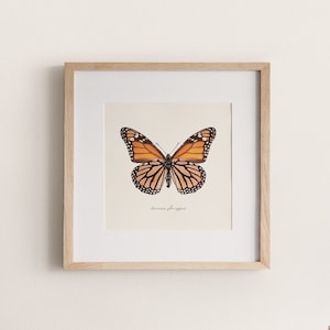 Monarch Butterfly Print | Danaus Plexippus Digital Illustration Boho Insect Bug Poster Home Dorm Decor Printable Wall Art *INSTANT DOWNLOAD*