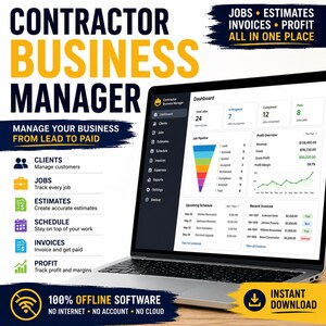 Contractor Estimate Invoice App | Job Profit Tracker (Offline Business)