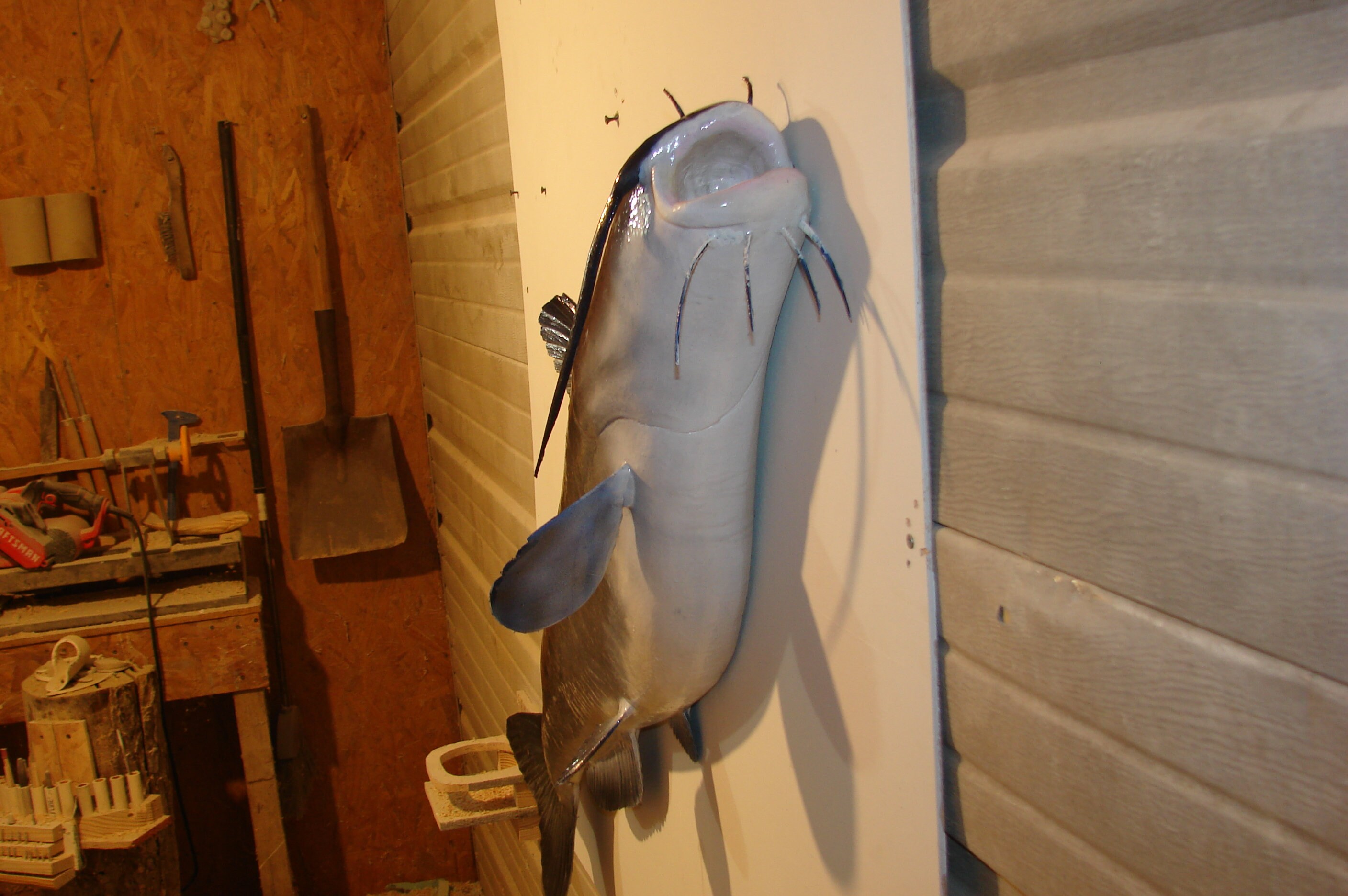 Catfish Carving Wall Mount Rustic Cabin River Lake Fish Wall Art Home