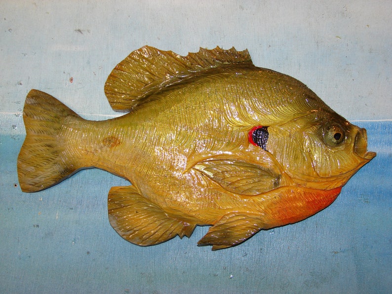 Carved Shellcracker Chainsaw Carving Bluegill 14 Bream Fish Etsy
