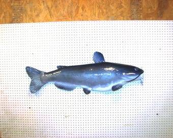 Catfish Carving Wall Mount Rustic Cabin River Lake Fish Wall Art Home Decor Original By Wildlife Artist Brad Martin Replica taxidermy trout