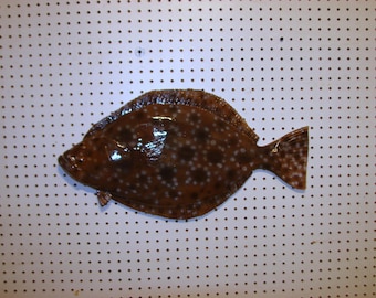 Flounder Sculpture Wall Art: Original Wildlife Home Decor (24 inch)