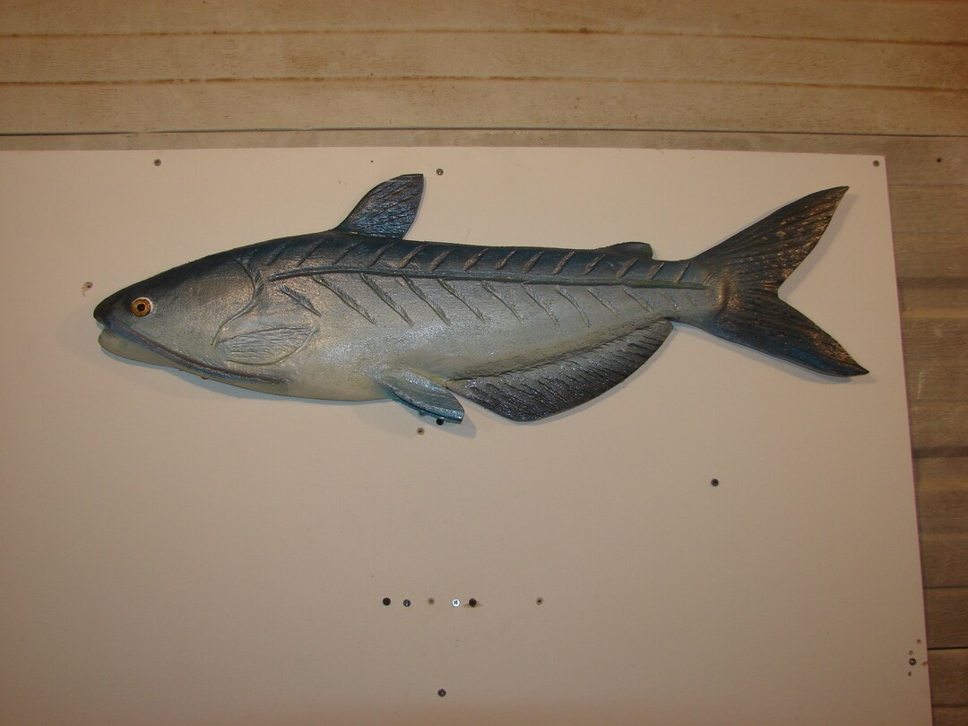 Catfish Chainsaw Carving Wall Mount Rustic Cabin River Lake Fish Wall