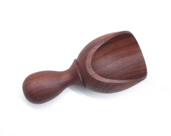 Wood Scoop: 1/2 cup Wooden Scoop of Walnut Wood MADE TO ORDER