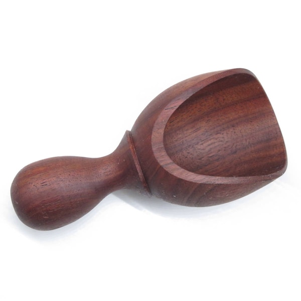 Wood Scoop: 1/2 cup Wooden Scoop of Walnut Wood MADE TO ORDER