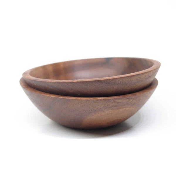 Wooden bowl: Hand Turned Walnut Wood Bowl (set of 2) MADE TO ORDER