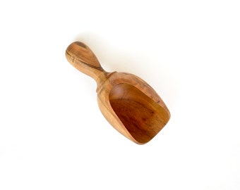 Wood Scoop: 1/2 cup Wooden Scoop of Cherry Wood MADE TO ORDER