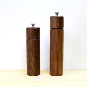 Spice Mill: Wood Pepper Mill and Salt Mill (Walnut Wood)