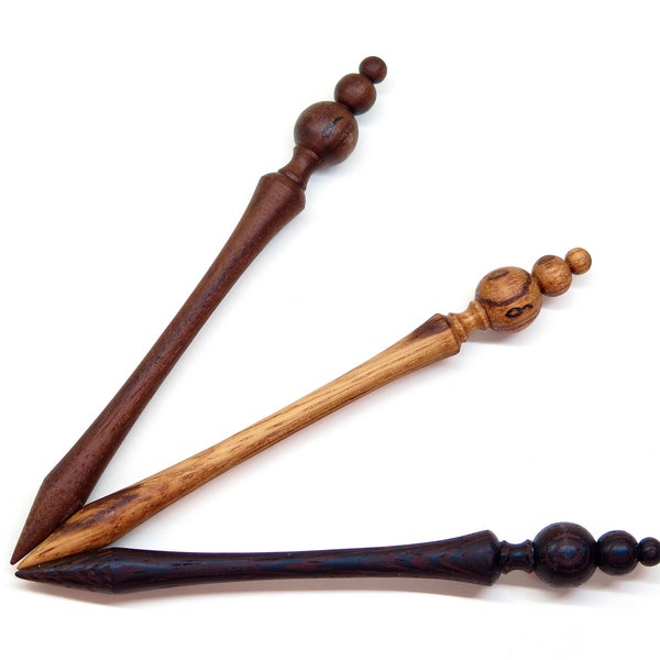 Wood Hair Stick: Hand Turned Wooden Hair Stick