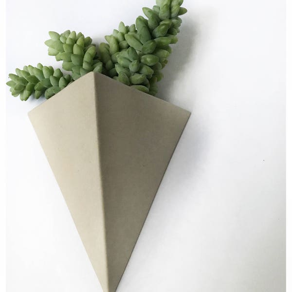 Pyramid Wall Planter Hanging Planter Customizable  Wall Planter Vertical Garden Modern Mid Century Planter Space Saving Planter