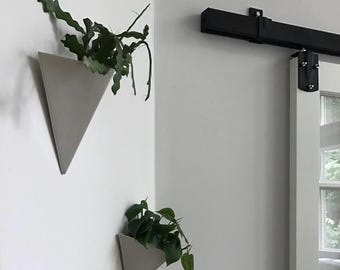 Herb Wall Planter — Handmade Ceramic Indoor Herb Garden, Modern Kitchen Wall Pocket for Fresh Herbs and Greenery