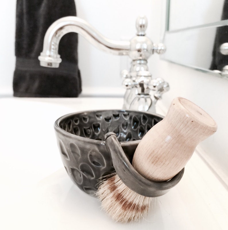 Shaving Mug Set Includes Soap And Natural Brush Shaving Gift Etsy
