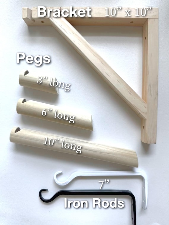 Mounting Wall Pegs Hanging Iron Hook Hardware for Bells Wall Art Hardware Decorative Hanging Hardware Bell Hardware Wood Hooks for Coats